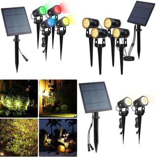 Solar Spotlight Waterproof IP65 Solar Powered LED Soalr Lawn Lights Outdoor/Garden/Courtyard/Lawn/Backyard Decorate Lamps