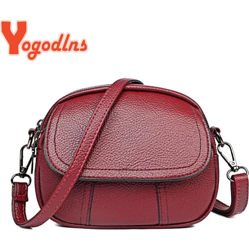 Yogodlns Simple Shoulder Saddle Bag for Women PU Leather Crossbody Bag Multi-layer Messenger Handbag and Purse Phone Bag Bolsa