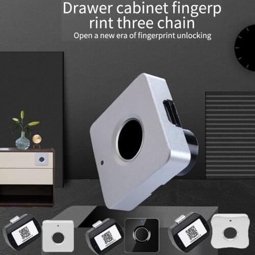 Drawer Lock Intelligent Electronic Lock Cabinet Smart Fingerprint Lock Fingerprint USB Charging Storage Furniture 20 Fingerprint