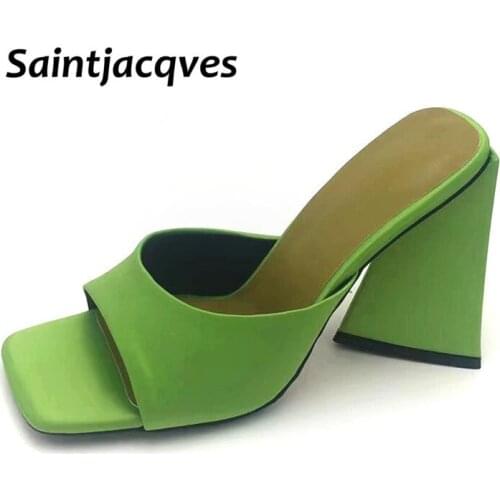 Womens Special Material Sandals Summer Womens Thick-soled High-heeled Slippers 10.5cm Thick-heeled Party Nightclub Slippers