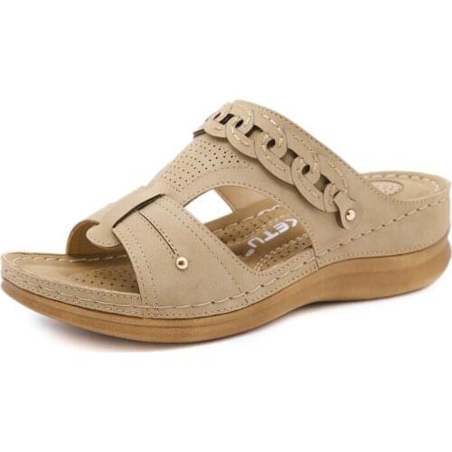 Ladies Sandals Casual Summer Shoes Women Plus Size Non-Slip Beach Flip Flops Wedges Female Slippers Sandalias Mujer cx56