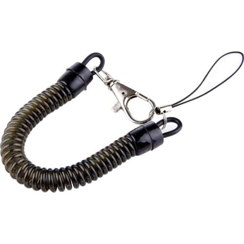 1 PC Black Classic Durable Mobile Phone Spring Coil Anti Drop Fall Protector High Quality Telescopic Rope For Cell Phone Rope