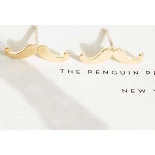 Small Wholesale 10Pairs Fashion Cute Moustache Stud Earring Women Jewelry Elements Brincos Earrings Studs