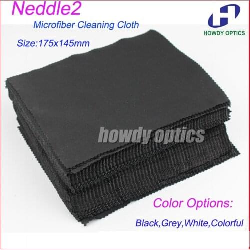 100pcs 175gsm 175x145mm Neddle 2 Colorful Grey White Black glasses cleaning cloth lens microfiber cleaning cloth,Free Shipping