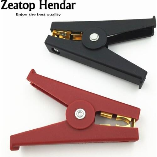 2Pcs High Quality 100A Insulated Car Battery Test Lead Alligator Clip Clamp Copper