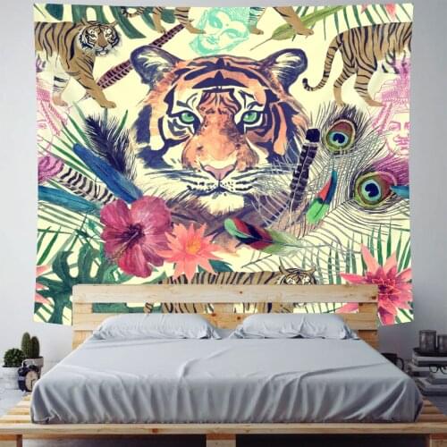 2021 animal psychedelic scene home art decorative tapestry Hippie Bohemian decorative wall decorative Yoga mattress sheet