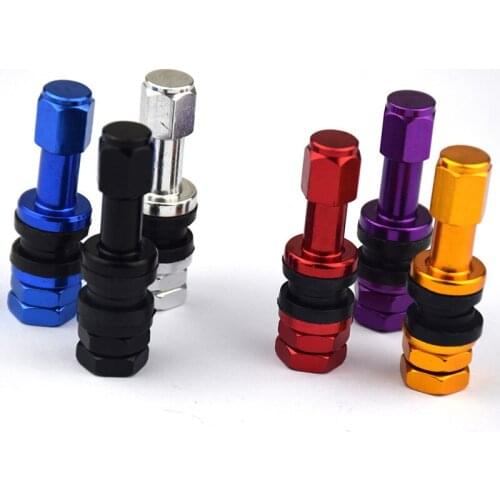 4pcs Car Tire Valve Automobile Tire Aluminum Valve Car Tubeless Wheel Tire Valve Dust Caps Vacuum Nozzle for Car Accessories