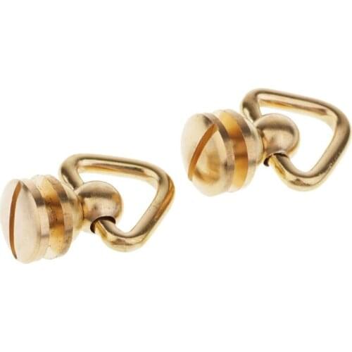 4pcs Brass Riv ets Purse Ball Studs Stud Screw DIY Leather Collar Handbag A69C