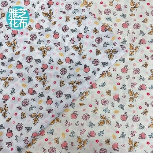 50cm * 145cm / Piece, Cartoon Fruit Cotton Printed Cloth, Customized Clothing Shirt Curtain Puppet Fabric, DIY Hand Material