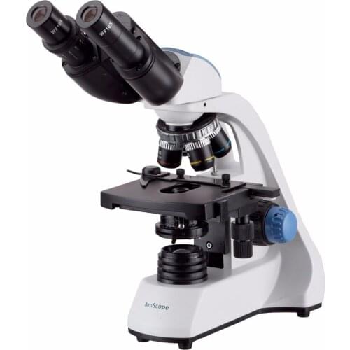 AmScope 40X-2000X LED Binocular Compound Microscope w 3D Two-Layer Mechanical Stage