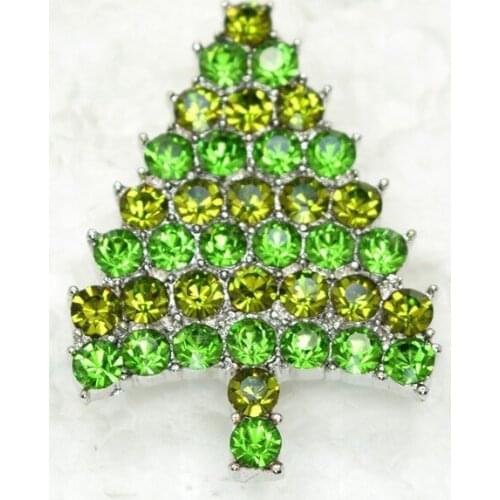 Christmas tree Brooch Rhinestone Pin brooches C258 K