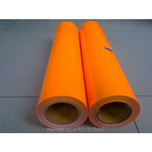 CDU-29 Neon orange color PU cutting plotter and heat transfer or iron on t-shirt heat transfer film vinyl for textile