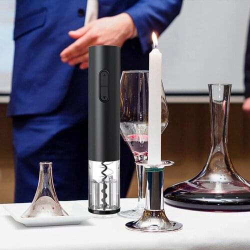 Electric Wine Opener Battery Operated Automatic Electric Wine Bottle Corkscrew Opener One-Click Button Reusable