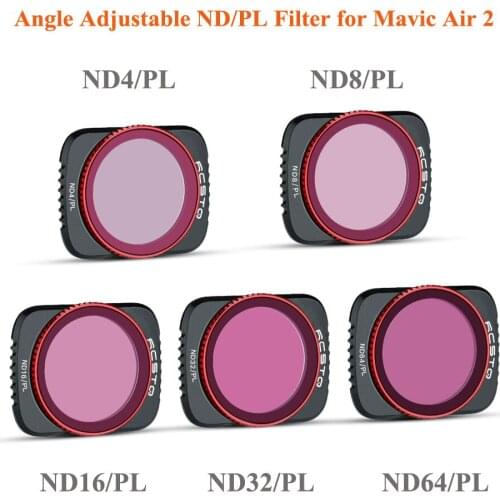 ND-PL Filter for DJI Mavic Air 2 Drone Parts Accessories ND4/PL ND8/PL ND16/PL ND32/PL ND64/PL Adjustable Camera Len Protector