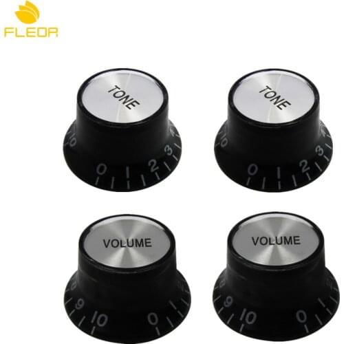 FLEOR 4pcs Guitar Knobs 2T2V Volume Tone Speed Control Electric Guitar Knobs For LP SG Style Guitar Parts