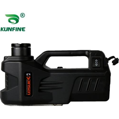 KUNFINE 12V 3Ton Car Electric Tire Lifting Car Jacks Hydraulic Air Infatable Car Floor Jack