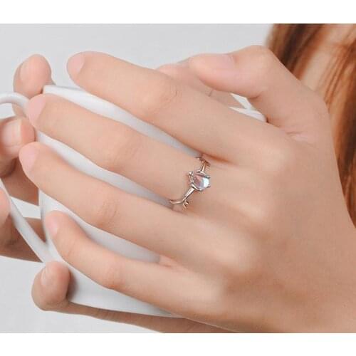 LVC112 925 Sterling Silver Female Finger Ring Jewelry Wholesale For Women Open Party Rings No Fade