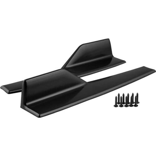 Matte Black Vehicle Rear Bumper Lip Diffuser Kits Side Skirts Winglet Wings