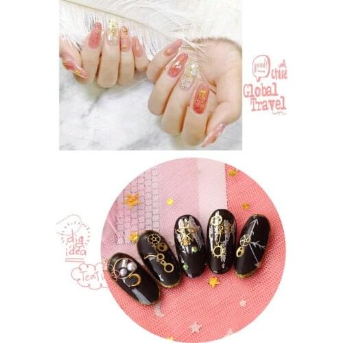 Metal Rhinestones Glitter Nail Patch Rivet 6 Grid Jewelry Accessory Nail Art Decors Stickers nail accessories