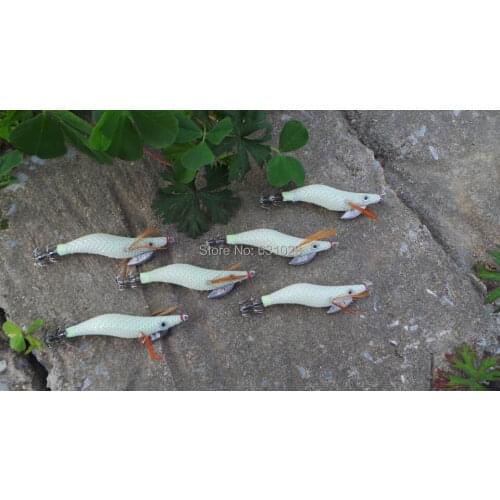 MR OCTOPUS 60 pcs squid jig,squid hook,fishing lure ,glow in dark,2.0#, 8cm , 9g