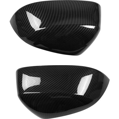 1Pair Car Side Mirror Cap Cover Trim for BMW X3 X4 2014-2017 X5 2014-2019 X7 2009 Carbon Fiber Texture Add-on Door Mirror Covers