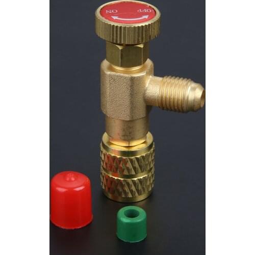 Air conditioning Charging Valve Refrigeration Charging Safety Adaptor For 5/16" Female x 1/4" SAE Male Safety Adaptor