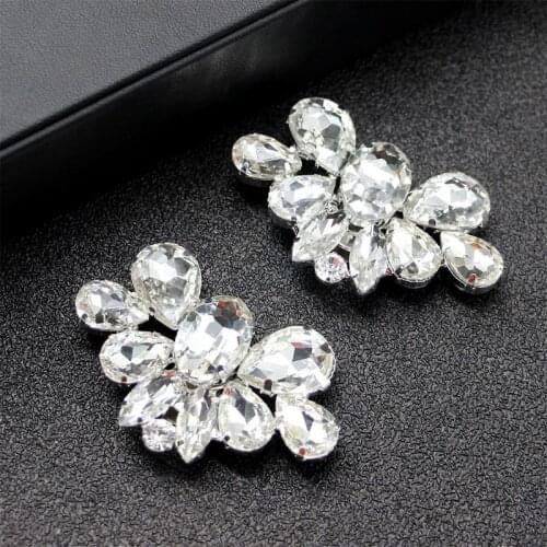 New Acrylic Shoes Flower Fashion Trend Rhinestone Women Shoe Buckle