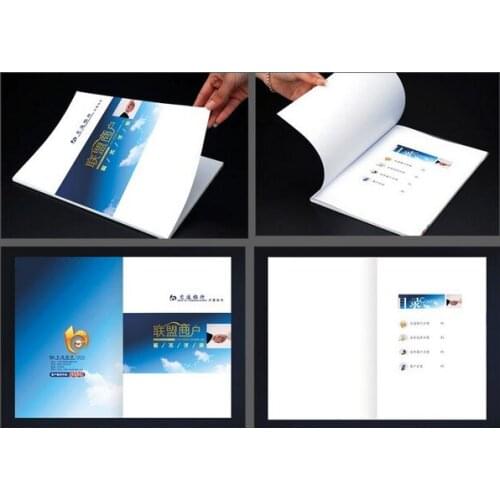 New Saddle Stitched Customized Booklet Catalog Printing Colour Folding Brochure Sample