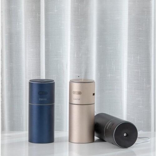 New vehicle humidifier aluminum alloy negative ion air purification vehicle desktop silent USB portable humidifier