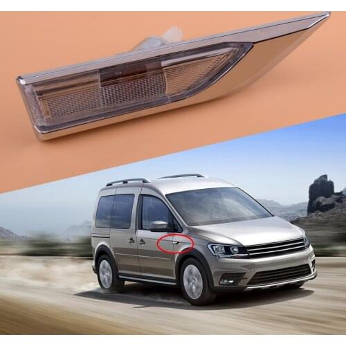 Silver Car Right Side Marker Turn Signal Light Indicator Fit For VW Transporter T6 Caravelle Multivan MK VI Caddy MK4 7E0949102