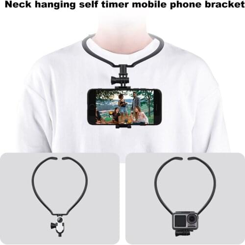 Neck Hanging Mobile Phone Bracket for First Person View for 5.7-8.5cm Wide Smartphone/Panoramic Camera/Action Camera Self Timer