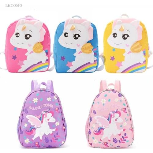 School Bags 3D Unicorn Primary For Girls Cute Waterproof Kids Bag School Student Cartoon Unicorn Girl Children Backpack