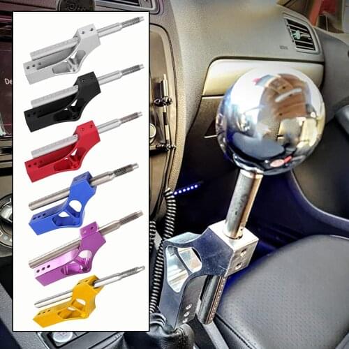 Universal Car Shift Knob Extender Fit Manual Lever Gear Shifter Extension Aluminum Adjustable Height with 8/10/12mm Adapters