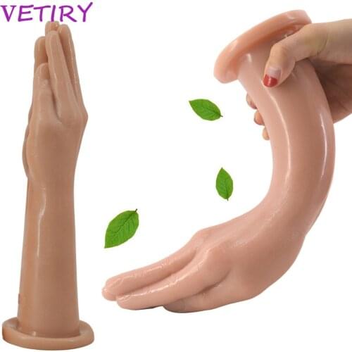 VETIRY Large Hand Dildo Huge Penis Fist Huge Dildo G-spot Anal Plug Suction Butt Plug Silicone Sex Toys for Women Masturbation