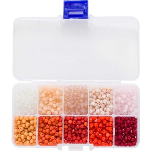 1 Set Hand Decor Faceted Crystal Glass Beads Craft Bracelet Necklace Jewelry Making Loose Spacer Beads Diy Accessorice 4mm