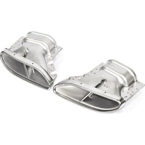 1 pair Car Exhaust Pipe Stainless Steel Exhaust Pipe Muffler Tips For Benz Class S W222 S320 S400 S500 S600 Tailpipe Nozzle