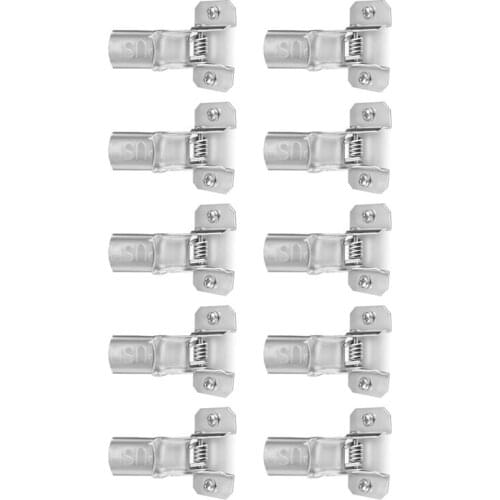 10 Pack Spring Grip Clamps Metal Wall Mounted Tool Clips Garage Closet Wall Organizer Holder For Rakes, Shovels, Brooms