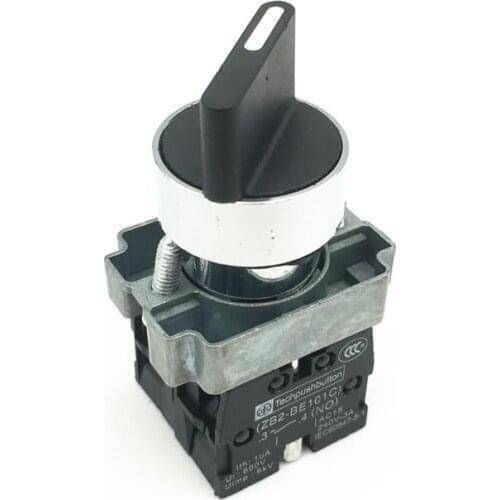 10pcs XB2 BD45 Momentary Selector Switch Self-reset Rotary Switches 2 Position NO NC 22mm Replaces Telemecanique Schneider