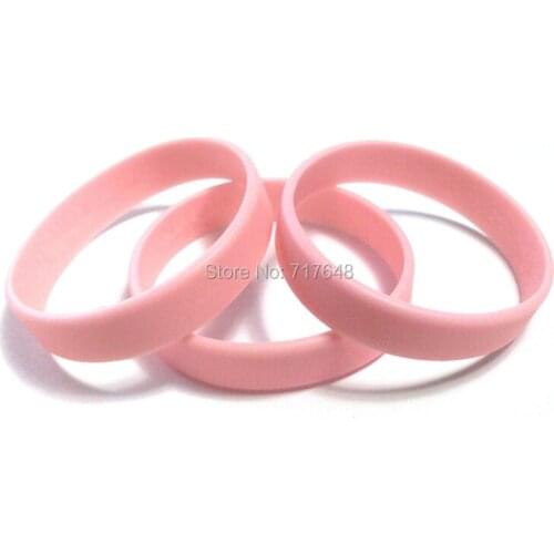 100pcs Baby Pink wristband silicone bracelets free shipping by FEDEX