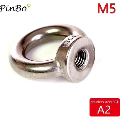2 pcs all size stainless steel 304 A2 Eye Nut Lifting Eye Nut Female Thread M5 M6 M8 M10 M12