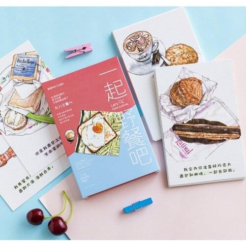 30 Sheets/Set Lets Have a Picnic Postcard/Greeting Card/Message Card/Birthday Letter Envelope Gift Card
