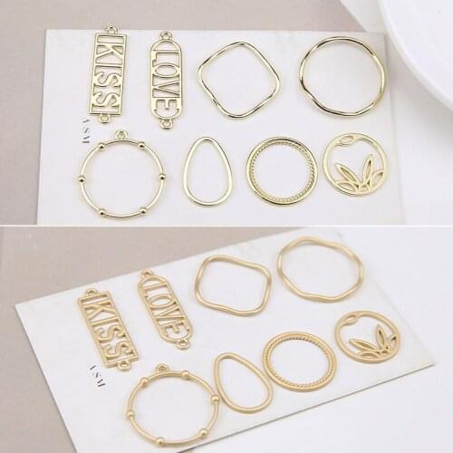 50pcs/lot geometry rounds/irregular shape alloy floating locket charms diy jewelry earring/garment/necklace pendant accessory