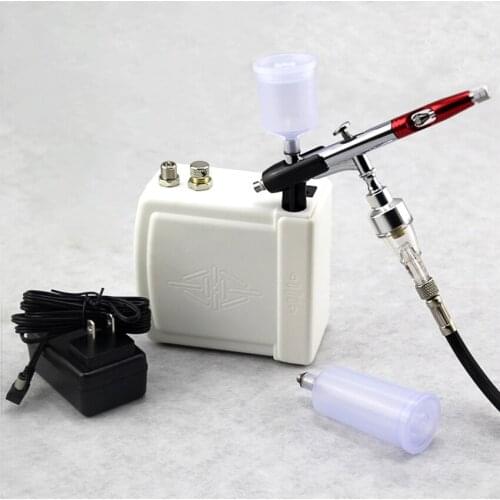 Airbrush Kit With Air Compressor Dual Action Airbrush Set For Craft Model Paint Cake Decorating Nail Art Air Brush Gun 110-240V