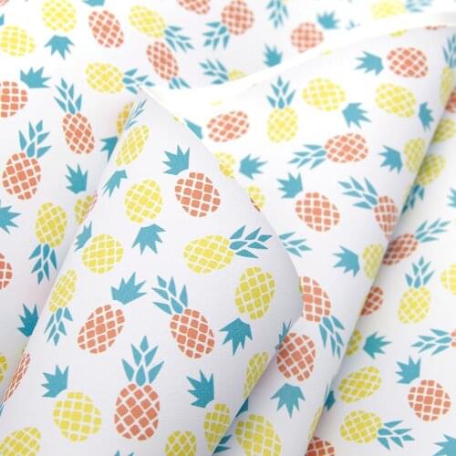 David accessories 20x33cm or 50x140cm Pineapple Nano Faux Synthetic Leather Fabric,DIY Hairbow Bag Shoes Sewing Material,1Yc5893
