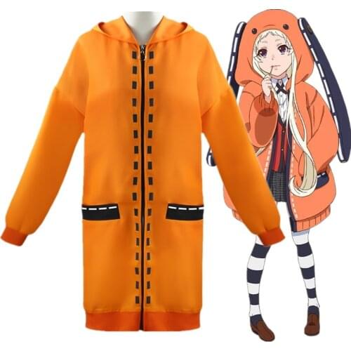 Anime Kakegurui Yomoduki Runa Cosplay Costume Hoodie Compulsive Gambler Hoodies Halloween Prop