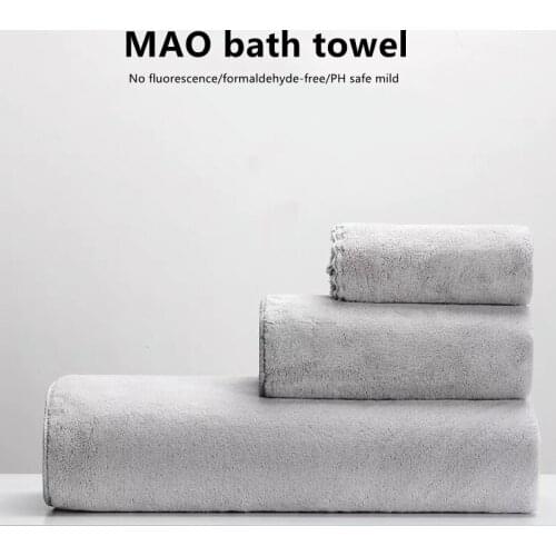 Snow Velvet Bath Towel Set Of Three Mens And Womens Household Than Cotton Cotton Water Quickly Dry Wool Towel The Candid