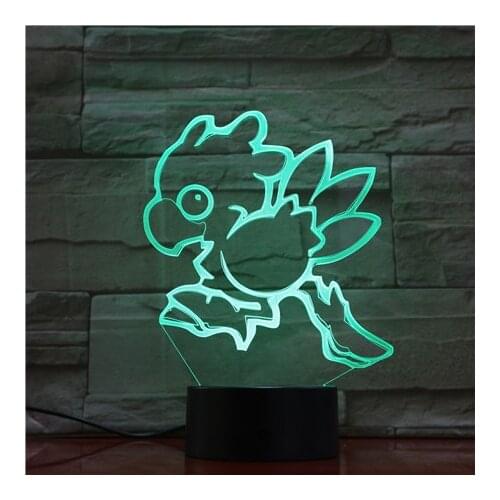 Kids Led Light Chocobo Final Fantasy Nightlight for Child Room Decor Light Boys Gift Flightless Bird 3D Led Night Lamp 1897