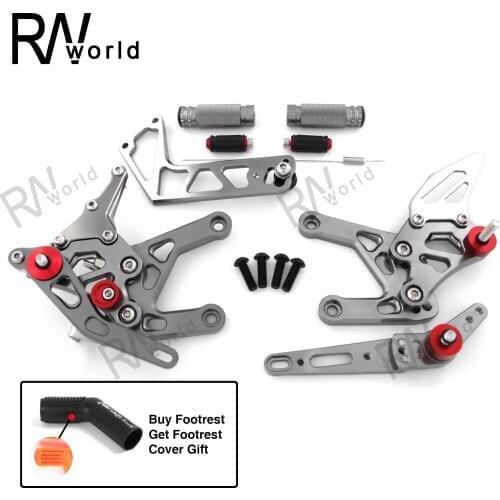 For YAMAHA YZF R1 2015-2019 Motorcycles CNC Adjustable Rearsets Footrest Rear Set Foot Pegs Pedal YZFR1 YZF-R1 2016 2017 2018