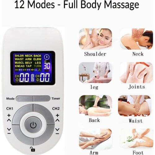 Electrical Muscle Stimulator Tens Acupuncture Body Massage Therapy Nerve EMS Tens Machine for Back Neck Foot Body Pain Relief