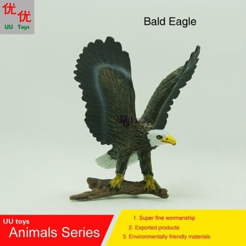 Hot toys:Bald Eagle Bird simulation model Animals kids toys children educational props